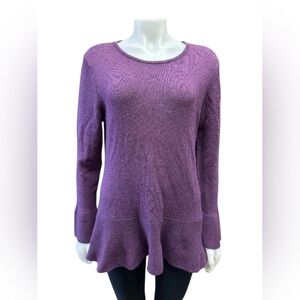 Claudia Nichole NWT Sweater Purple 90% Superwash Merino Wool 10% Cashmere Large